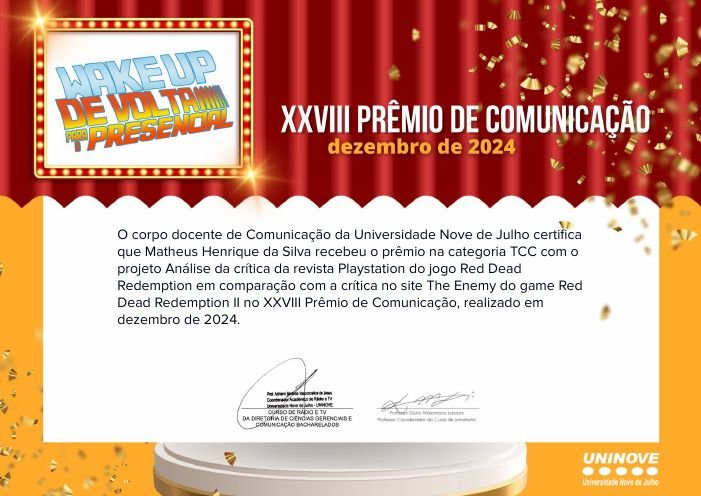 Certificado de melhor TCC